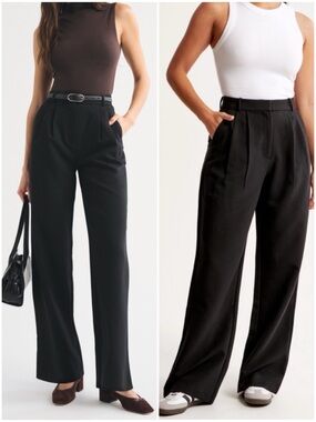 NEW Abercrombie A&F Sloane Tailored Wide Leg Pant Pleated Trouser NWT.   Sk21
